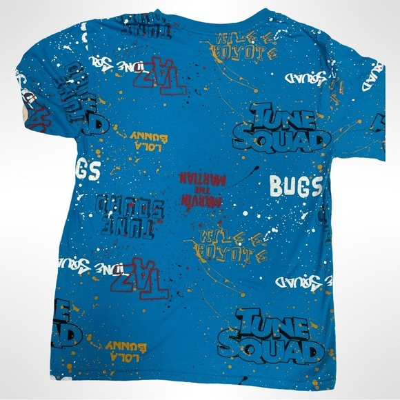 Tune Squad Unisex Blue Graphic T-Shirt size medium - Picture 2 of 3